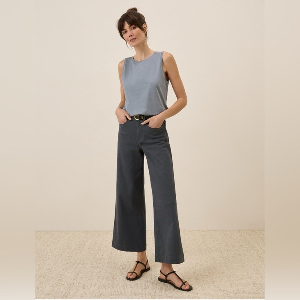 Pact Gray Wide Leg Pants